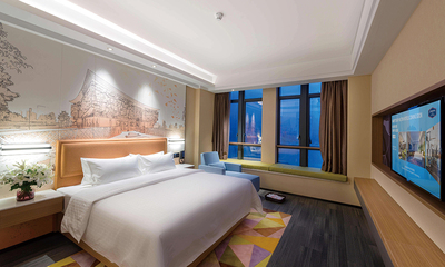 希尔顿欢朋酒店-酒店套房家具-酒店家具-酒店床-床头柜-衣柜-电视柜-桌子-椅子