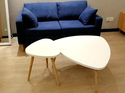休闲沙发/1 布艺沙发+实木茶几