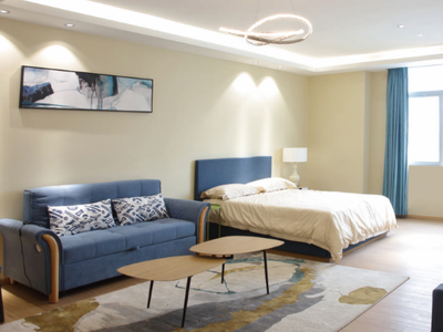 公寓实景布置-8 &nbsp;公寓家具.床.休闲沙发.休闲桌椅