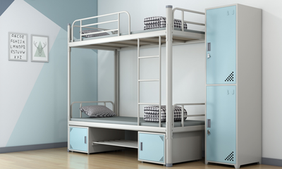 双层铁床--学校家具-按产品分类-学生床-公寓床-铁架床