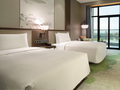 现代标准套房-3酒店家具.床.床头柜