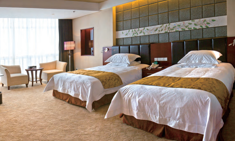 现代标准套房双人间4酒店家具酒店沙发桌椅床头柜床